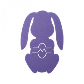 Filcből készült nyuszis evőeszköz-alátét