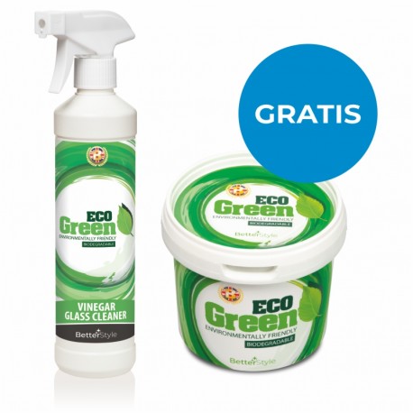 Ecetes üvegtisztító + Univerzális biológiailag lebomló paszta Eco Green