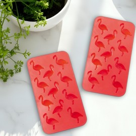 2 db 1: Szilikonos jégkockatartó flamingós