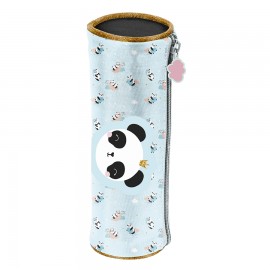 Pandás cső alakú tolltartó