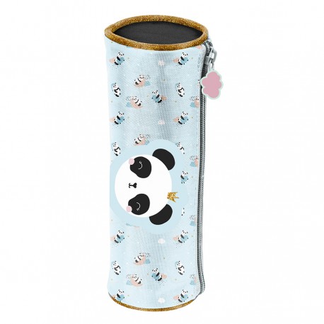 Pandás cső alakú tolltartó