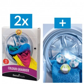 2 x Chusteczki zapobiegające zafarbowaniu prania + Kulki – rzepy Gratis