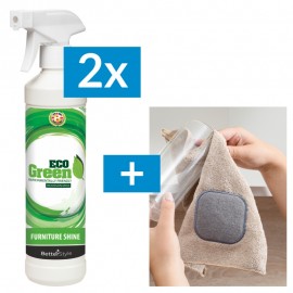 2 x Eco Green bútortisztító folyadék + törlőruha ingyenes