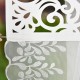 Dekoratív ablakpanel 120x180 cm, ráncolószalagon, áttört mintával és ezüst hímzéssel
