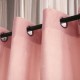 Glamour velúr függöny púderrózsaszín 140 x 230 cm ringlis felfüggesztéssel
