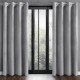 Glamour velúr függöny világosszürke 140 x 230 cm ringlis felfüggesztéssel