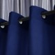 Glamour velúr függöny sötétkék 140 x 250 cm ringlis felfüggesztéssel
