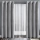 Glamour velúr függöny világosszürke 140 x 250 cm ringlis felfüggesztéssel
