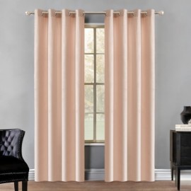 Glamour velúr függöny bézs 140 x 250 cm ringlis felfüggesztéssel