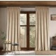 Glamour velúr sötétítő függöny bézs 140 x 250 cm ráncolós szalaggal