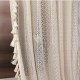 BOHO csipkefüggöny 145×250 cm, ráncolószalaggal, 1 db