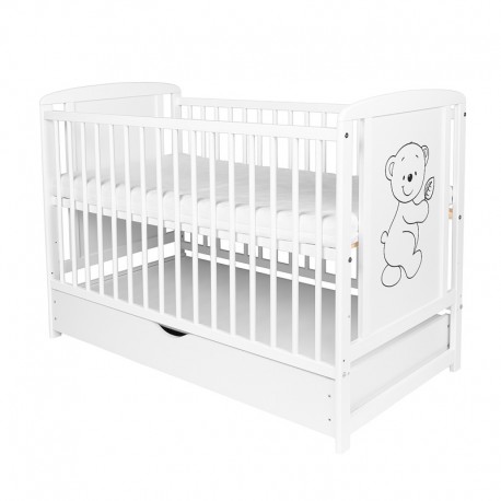 Gyerekágy fiókkal és matraccal, 120 x 60 cm