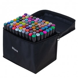 80 darabos kétvégű alkoholos filckészlet tartóval és tároló tokkal