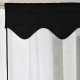 Szett: konyhai voálfüggöny 200x80 cm + vitrázsfüggönyök 90x50 cm, fekete szegéllyel