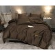 3 részes ágyneműgarnitúra hímzéssel, csokoládé szín, 160x200 cm