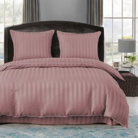 3 részes damaszt ágyneműgarnitúra, rózsaszín szín, 160x200 cm