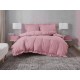 3 részes ágyneműgarnitúra fodrokkal, rózsaszín szín, 160x200 cm