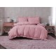 3 részes ágyneműgarnitúra fodrokkal, rózsaszín szín, 160x200 cm
