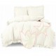 3 részes ágyneműgarnitúra fodrokkal, krémszín, 160x200 cm