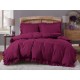 3 részes ágyneműgarnitúra fodrokkal, bordó szín, 160x200 cm