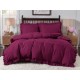3 részes ágyneműgarnitúra fodrokkal, bordó szín, 160x200 cm