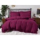 3 részes ágyneműgarnitúra fodrokkal, bordó szín, 160x200 cm