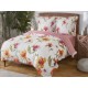 3 részes ágyneműgarnitúra fodrokkal, virágmintás, 160x200 cm