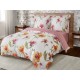 3 részes ágyneműgarnitúra fodrokkal, virágmintás, 160x200 cm