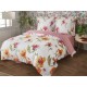 3 részes ágyneműgarnitúra fodrokkal, virágmintás, 160x200 cm