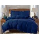 3 részes ágyneműgarnitúra fodrokkal, sötétkék szín, 200x220 cm
