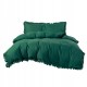 3 részes ágyneműgarnitúra fodrokkal, zöld szín, 200x220 cm