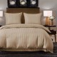 3 részes damaszt ágyneműgarnitúra, bézs szín, 160x200 cm