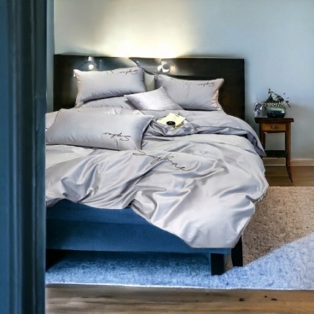 3 részes mikroszálas ágyneműgarnitúra 160x200 cm, világosszürke színben