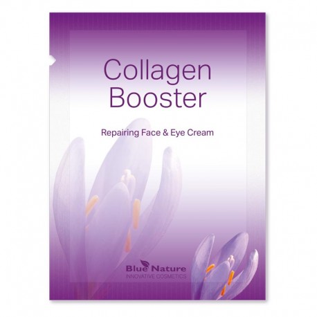 Collagen Booster arc- és szem alatti bőrre kifejlesztett javító krém minta verziója, (1,5 ml), 3 darabos csomag
