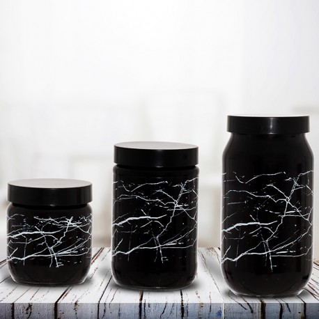 "Márvány" üvegtároló 425 ml