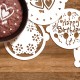 4 sablon sütik és torták díszítéséhez