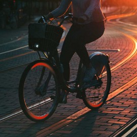 Fényvisszaverő csík biciklikerékre piros