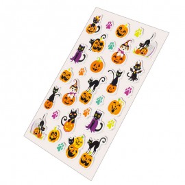 Halloweenos matricák - sütőtök és macska