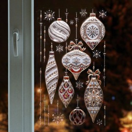 3D-s arany gömbdísz ablakmatricák