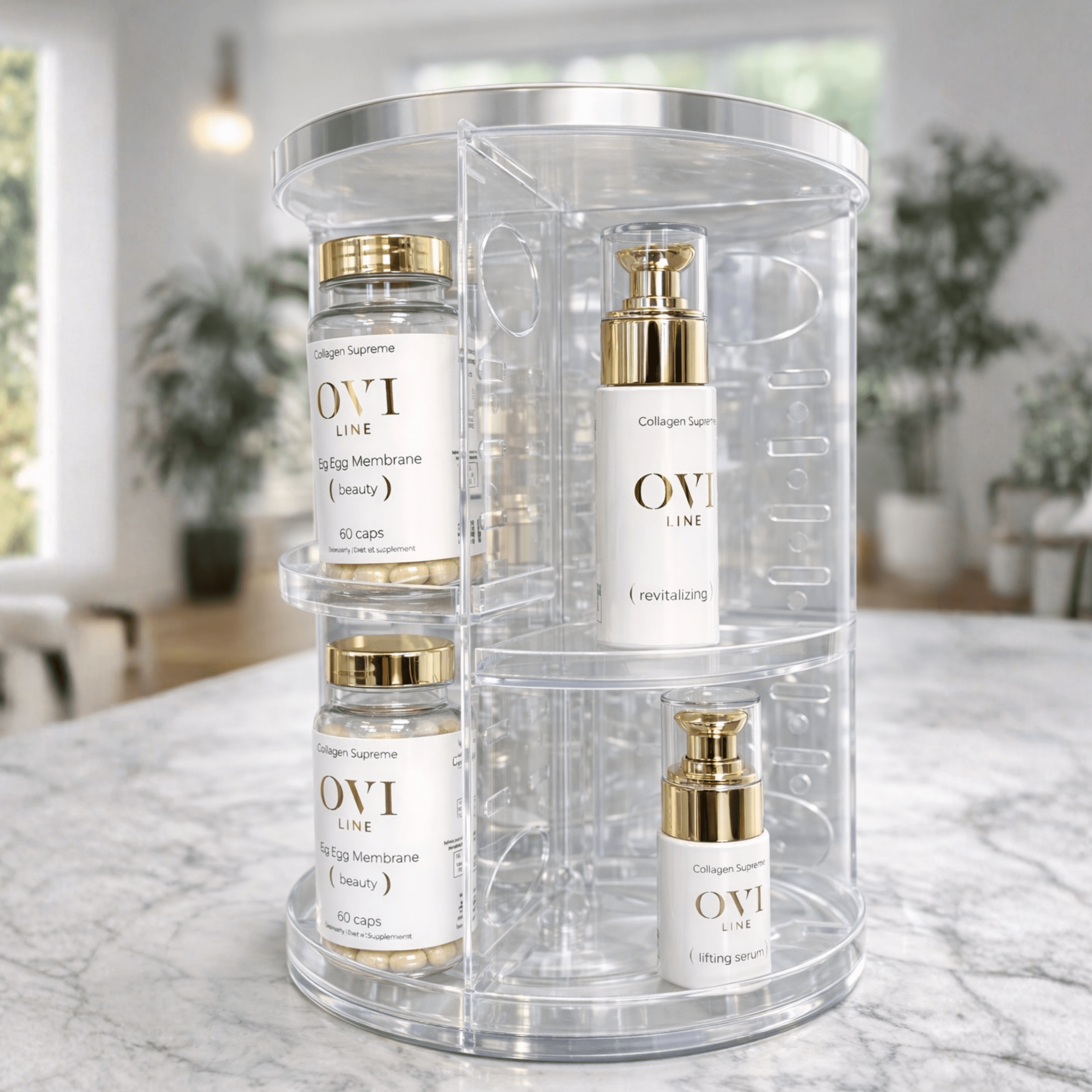 Forgó kozmetikumtároló