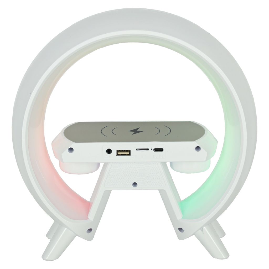 LED lámpa induktív töltővel és rádióval