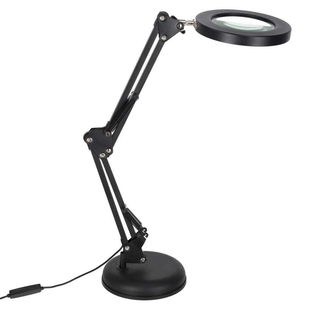 LED asztali lámpa USB-s nagyítóval