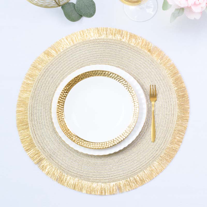 Kerek tányéralátét arany