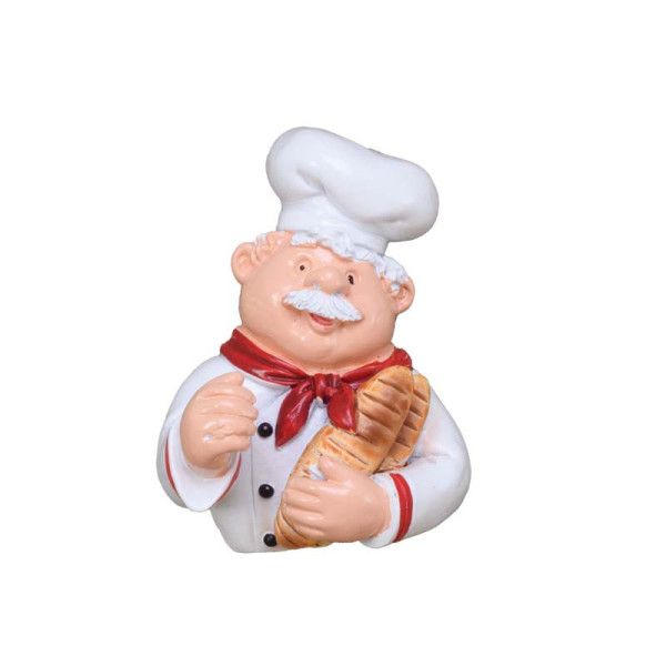 Akasztó bagettet fogó kerámiaszakács formájában