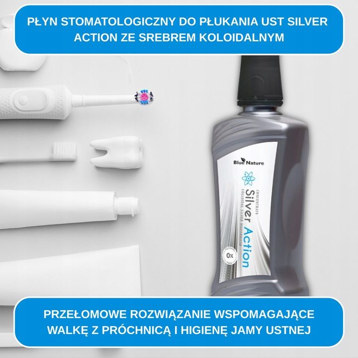 Erős koncentrátum - Silver Action folyékony fogászati szájvíz kolloid ezüsttel