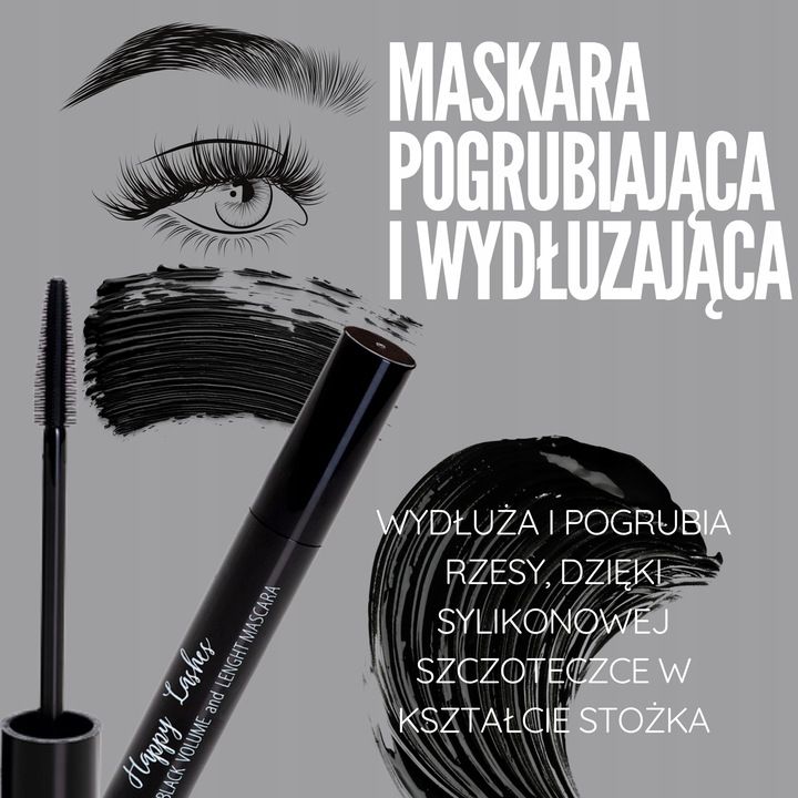 Happy Lashes - Dúsító és hosszabbító szempillaspirál