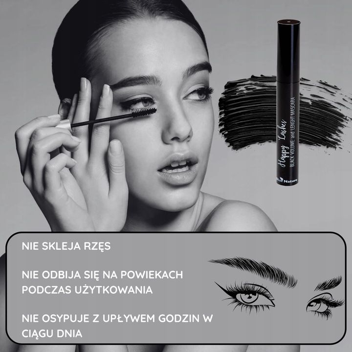 Happy Lashes - Dúsító és hosszabbító szempillaspirál