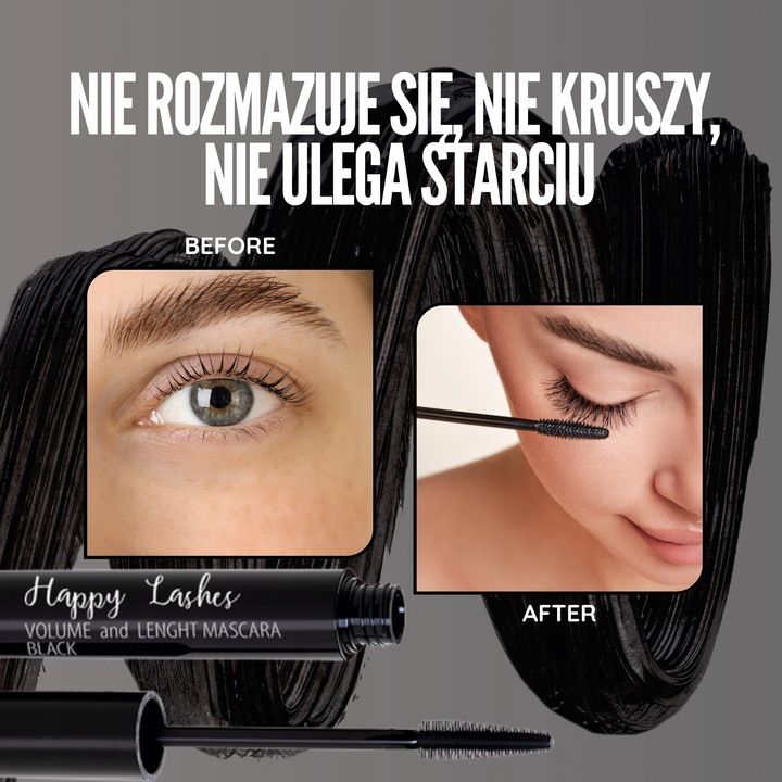 Happy Lashes - Dúsító és hosszabbító szempillaspirál