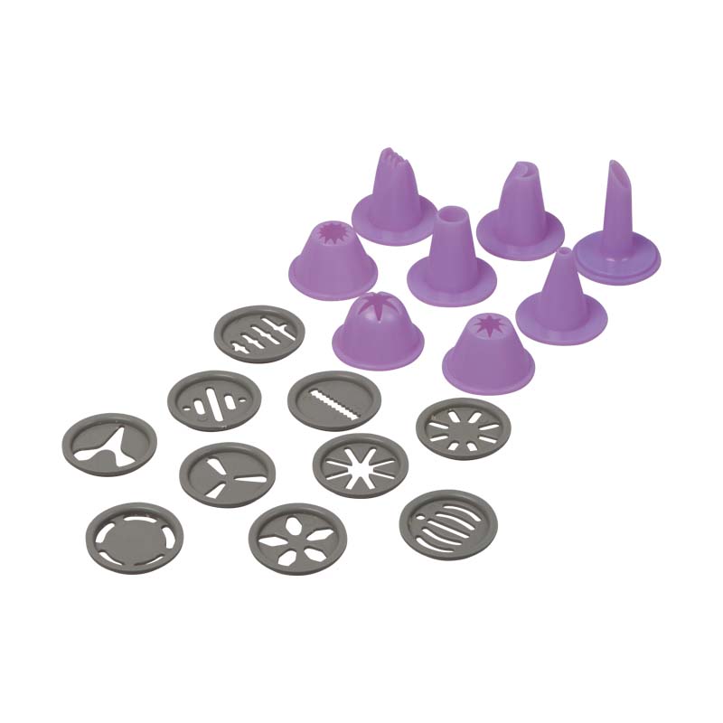 Tortadíszítő különböző végekkel