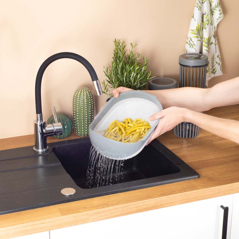 Összecsukható tál-szűrő